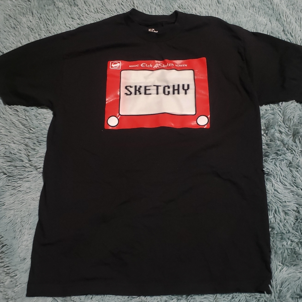 Unisex Sketchy Funny Black T-Shirt